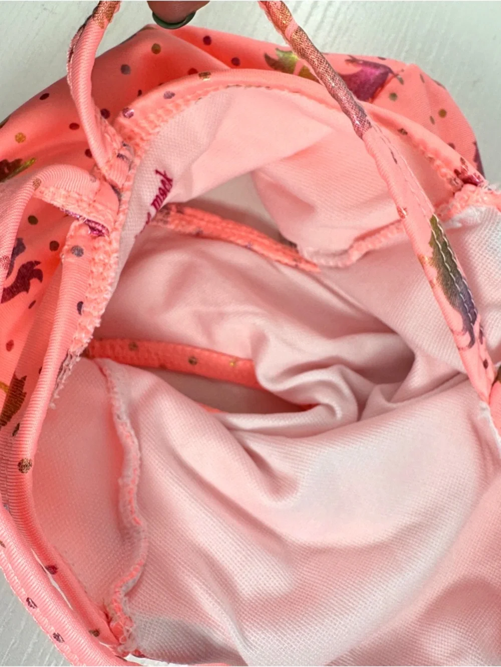 Penelope Mack toddler one piece swimsuit unicorn bright pink 24M